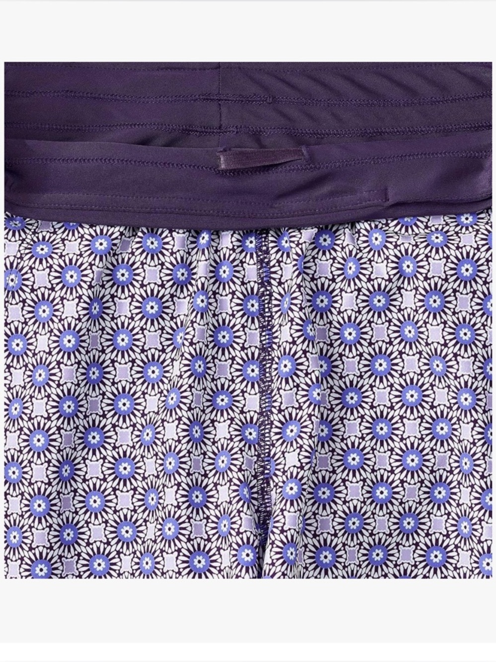 Lands' End Women's Quick Dry Swim Skort- Size 12 - BlackBerry Medallion - Picture 7 of 9